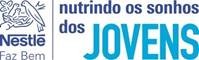 Logo Nestlé Faz Bem, ao lado da frase: nutrindo os sonhos dos mais jovens