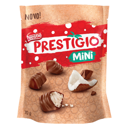 Embalagem em sachê de Prestígio Mini