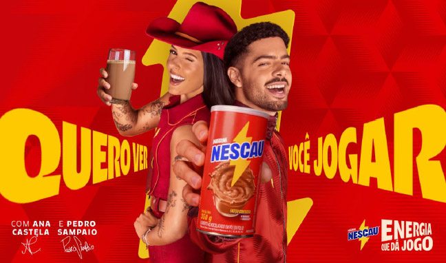 Campanha Nescau Pedro Sampaio Ana Castela