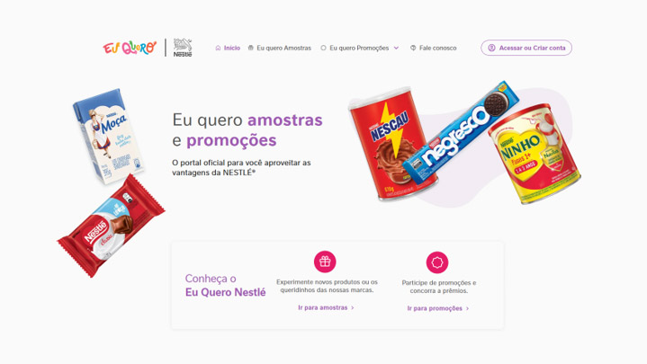 Plataforma Eu Quero Nestlé
