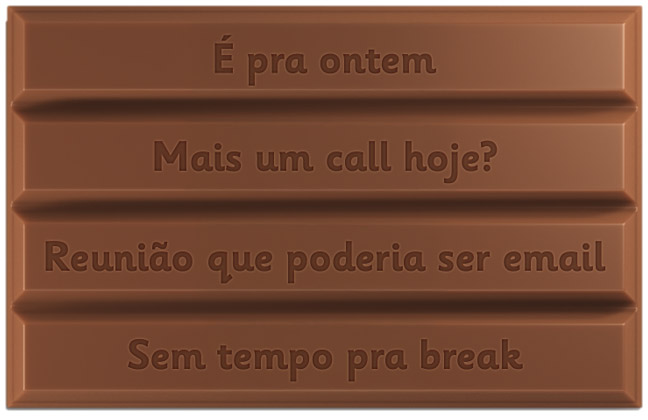KITKAT cria chocolates com frases de quem precisa de um break no trabalho