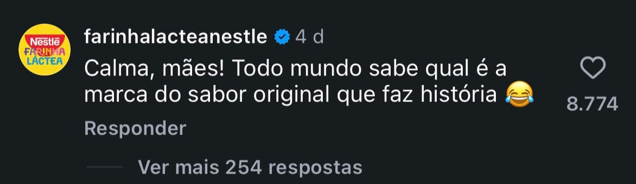 Redes Sociais Farinha Láctea Nestlé