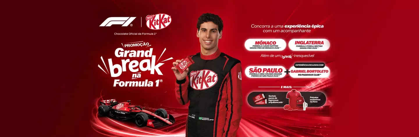 Promoção KITKAT GRAND BREAK NA FORMULA 1
