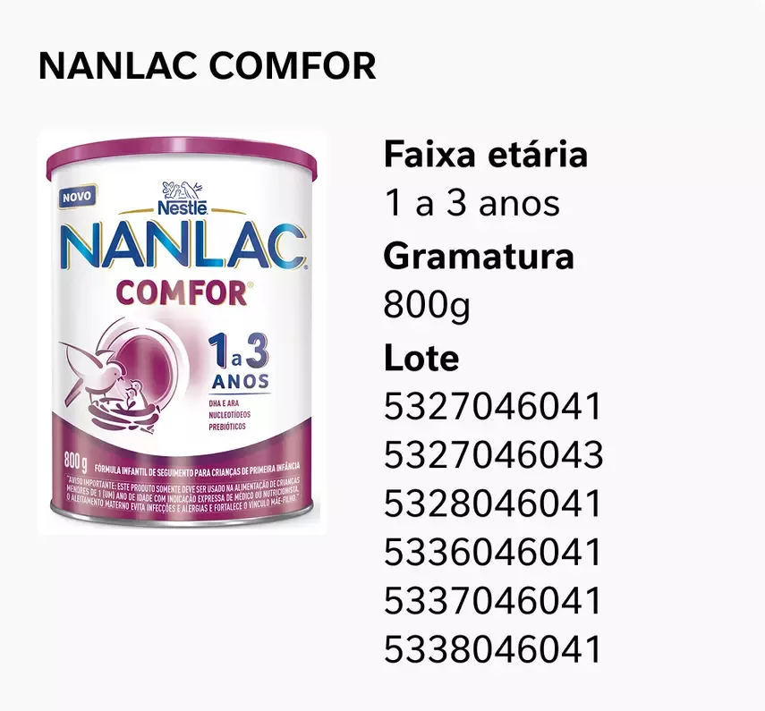NANLAC COMFOR 1 A 3 ANOS 800G